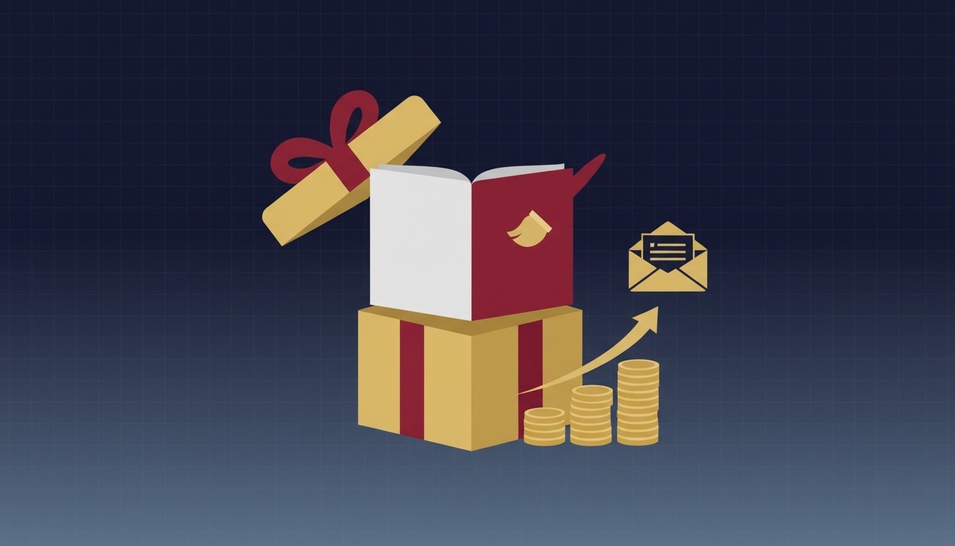 Illustration of rebranding a done-for-you PLR product for profit with coins and email list